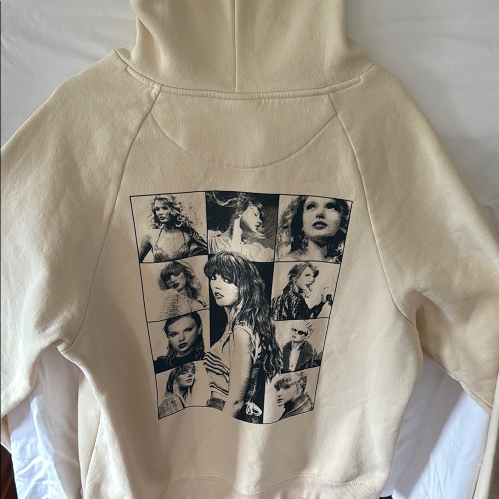 Taylor Swift ERAS Tour Beige Graphic Hoodie